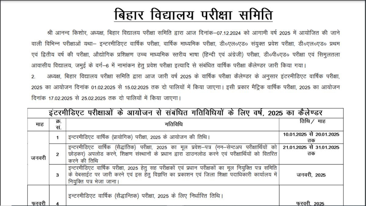 Bihar Board Exam Date 2025: BSEB 10th, 12th Class Time 