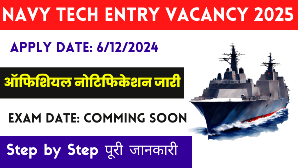 Indian Navy 10+2 B.Tech Cadet Entry July 2025 Online Form